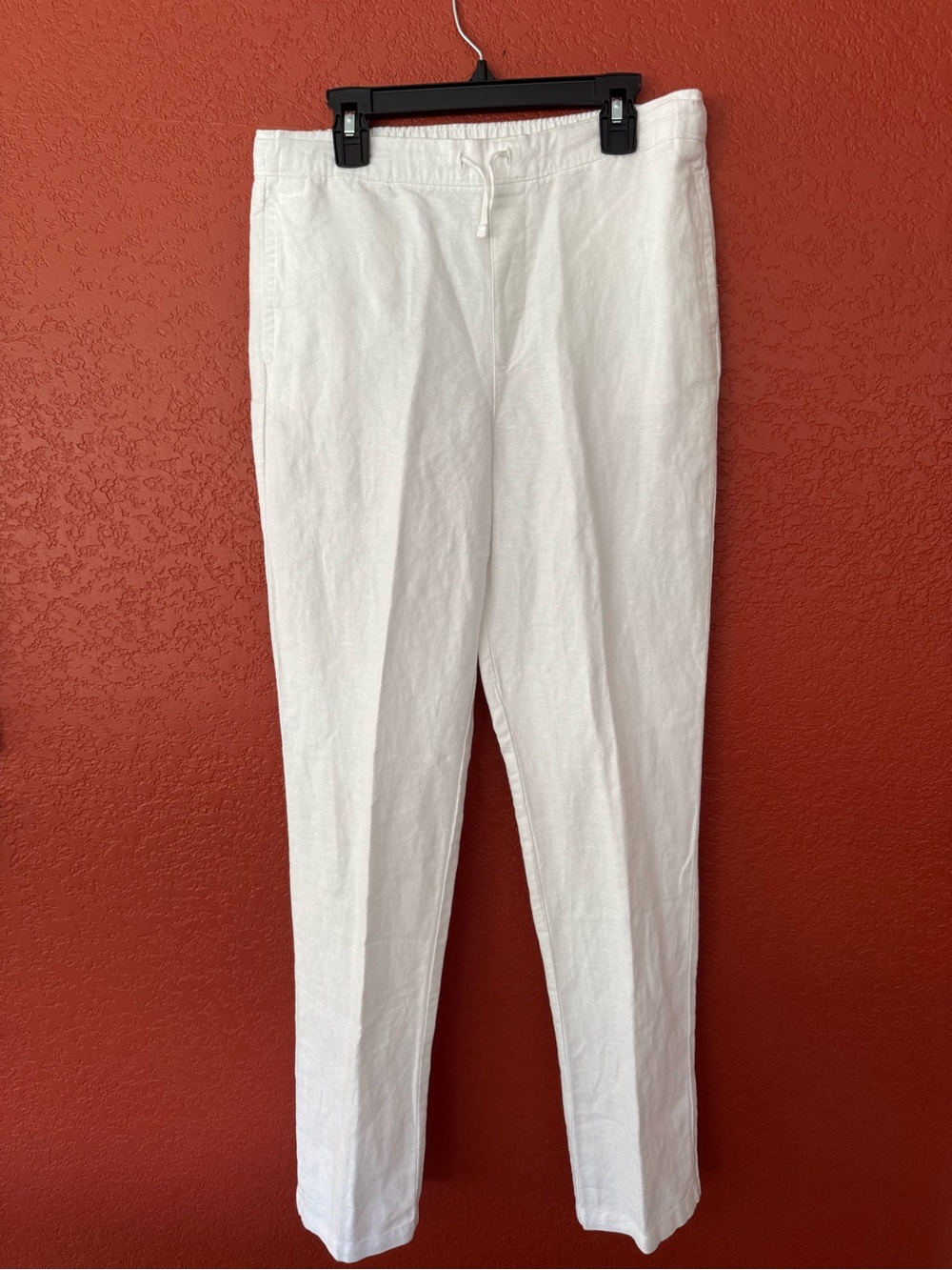 NWOT Janie and Jack boys white linen pants size 16.   2 front & 2 back pockets.